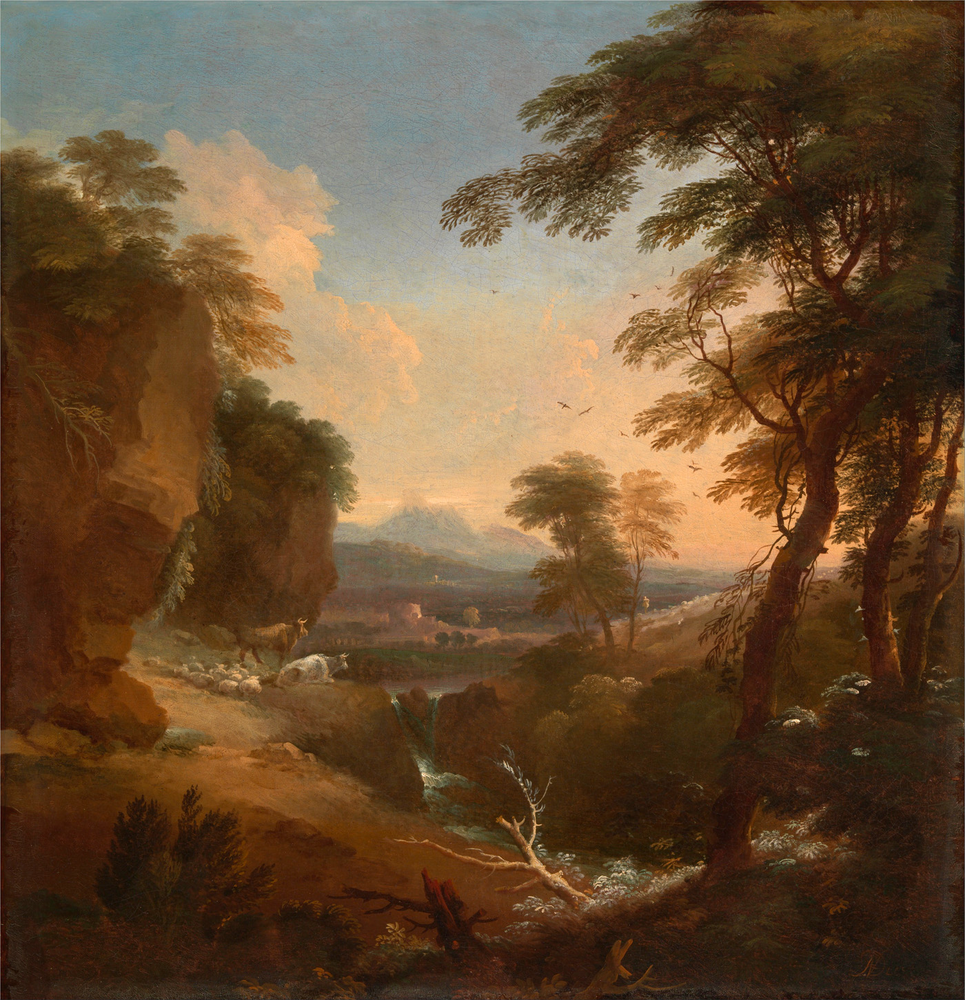 landscape with distant mountains